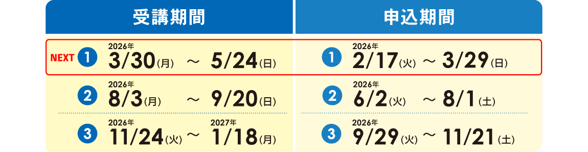 イーオンのオンライン英検®直前コース スケジュール