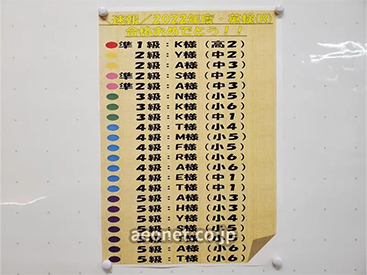 イーオンキッズ赤羽校は、検定合格者が毎回多数。