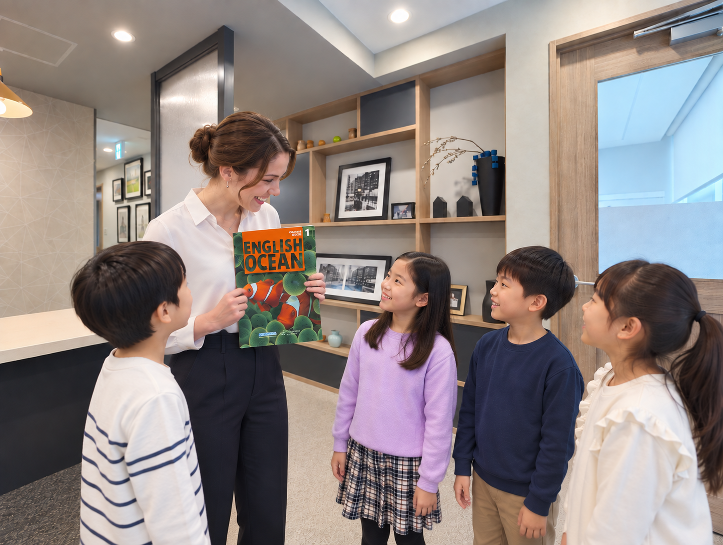 イーオンキッズ銀座校では、小学生が英語を好きになる楽しい学習環境を提供します。