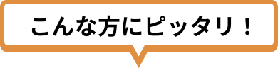 こんな方にピッタリ！