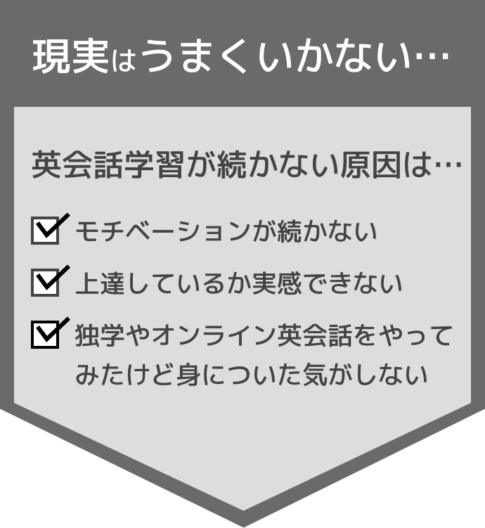 現実はうまくいかない…