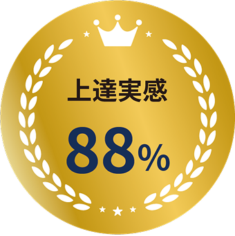 上達実感88%