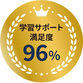 学習サポート満足度96%