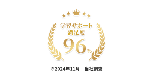 学習サポート満足度96% ※2024年11月 当社調査