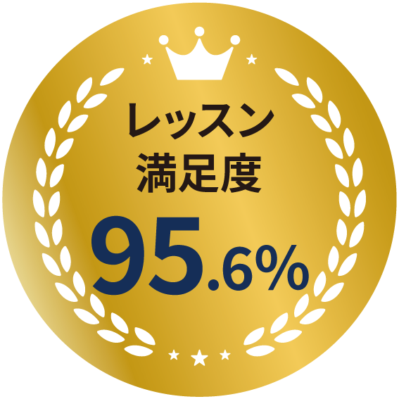 レッスン満足度95.6％