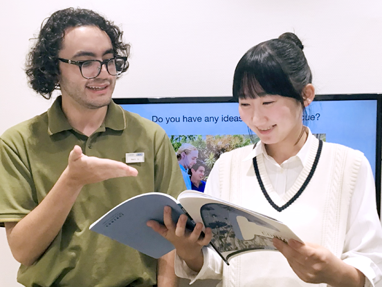 イーオン広島T-SITE校は、外国人教師とのレッスンがあります。