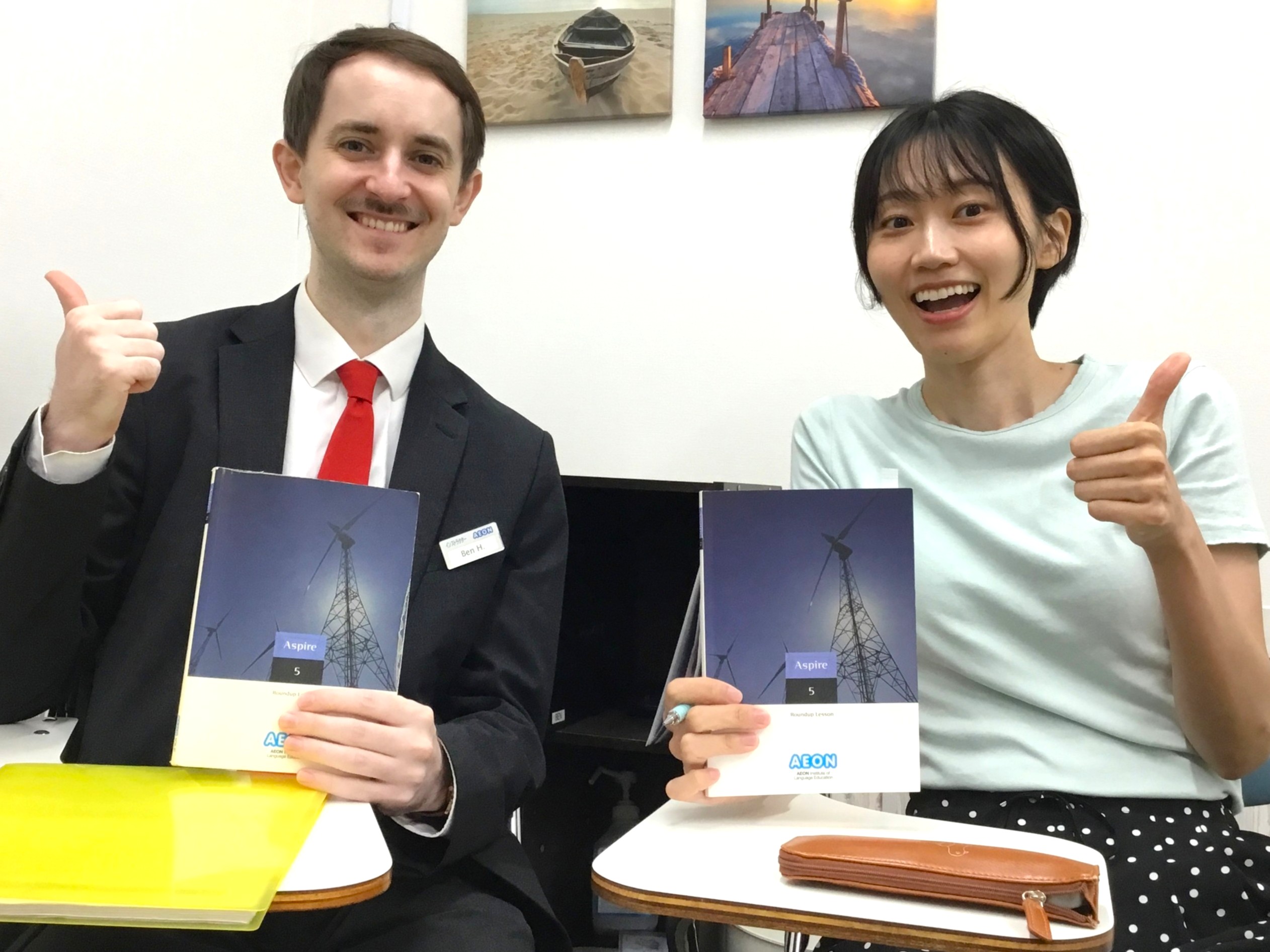 イーオン三宮校では、生徒様が安心して学べるようスタッフが支援します。